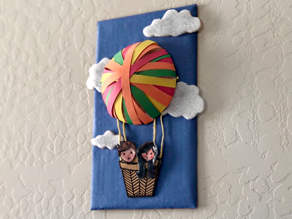 Hot Air Balloon Paper Craft Wall Art